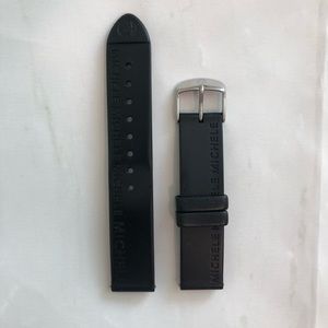 Michele 18mm silicon watch band in black